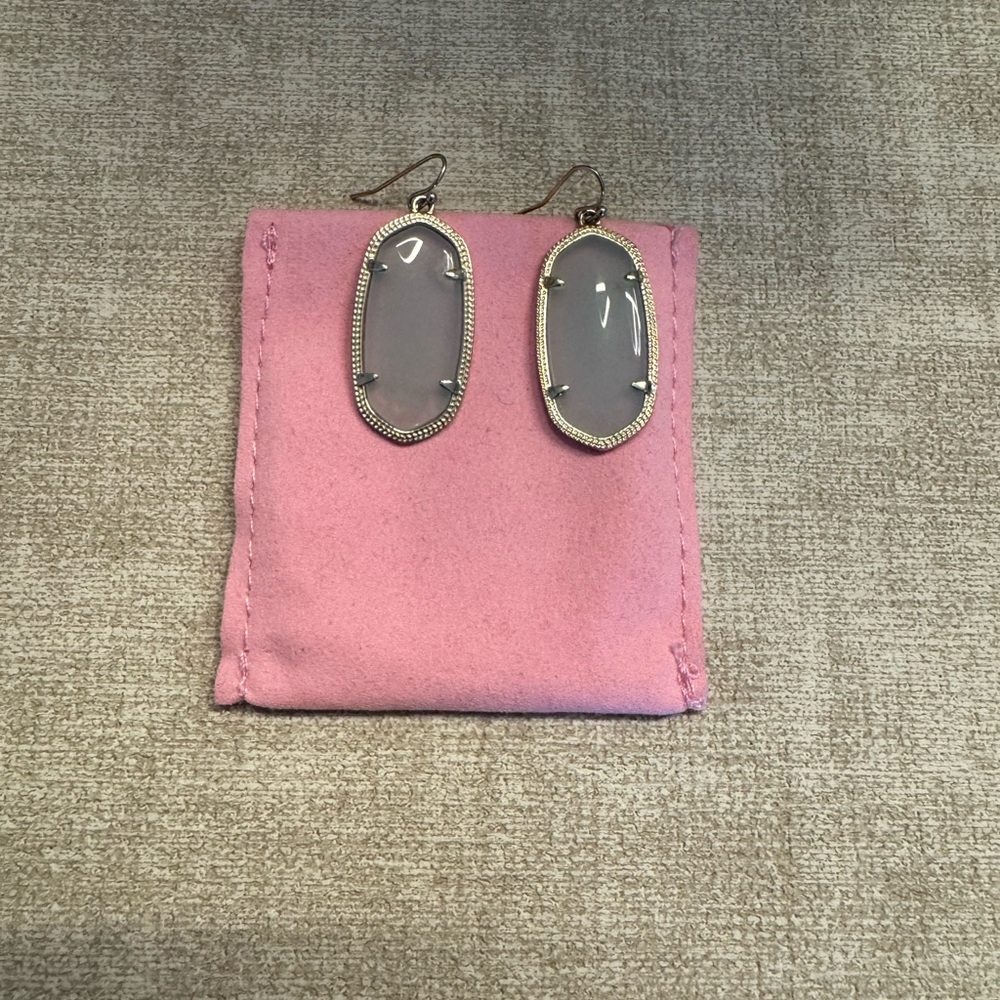 Kendra Scott earrings - sea glass blue